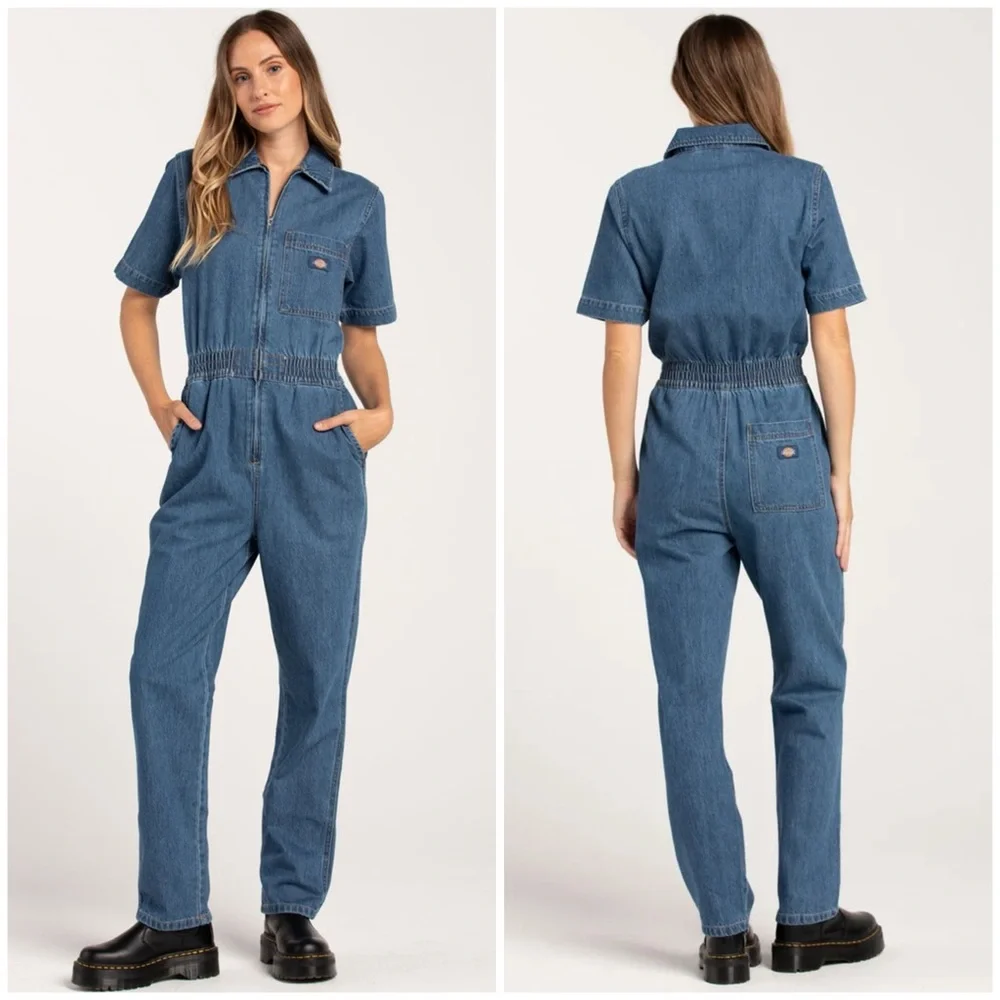 Dickies Houston denim coveralls jumpsuit NEW medium - Picture 14 of 14